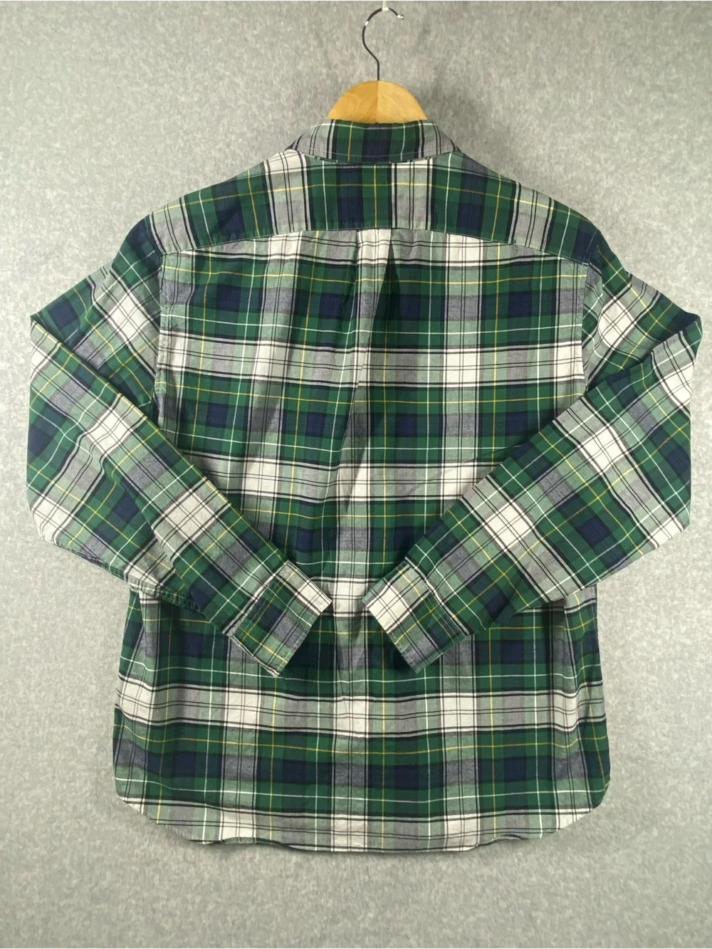 J. Crew shirt men’s XL slim fit green The broken Oxford organic cotton long slv.